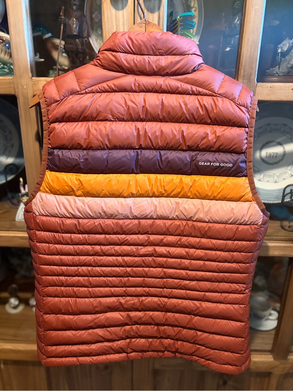 Cotopaxi Fuego Down Packable Women's Vest Size Large with Color-Block Stripes - Picture 8 of 9